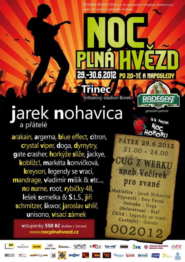 Noc plná hvězd 2012 v Třinci - plakát