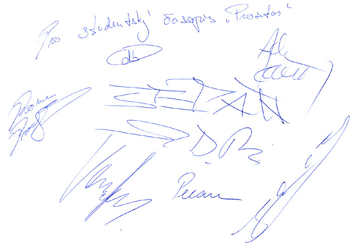Divokej Bill - podpisy