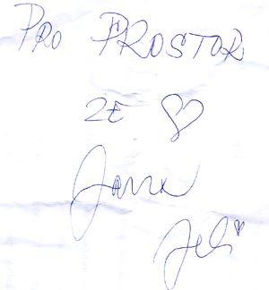 Jana Jelínková - podpis